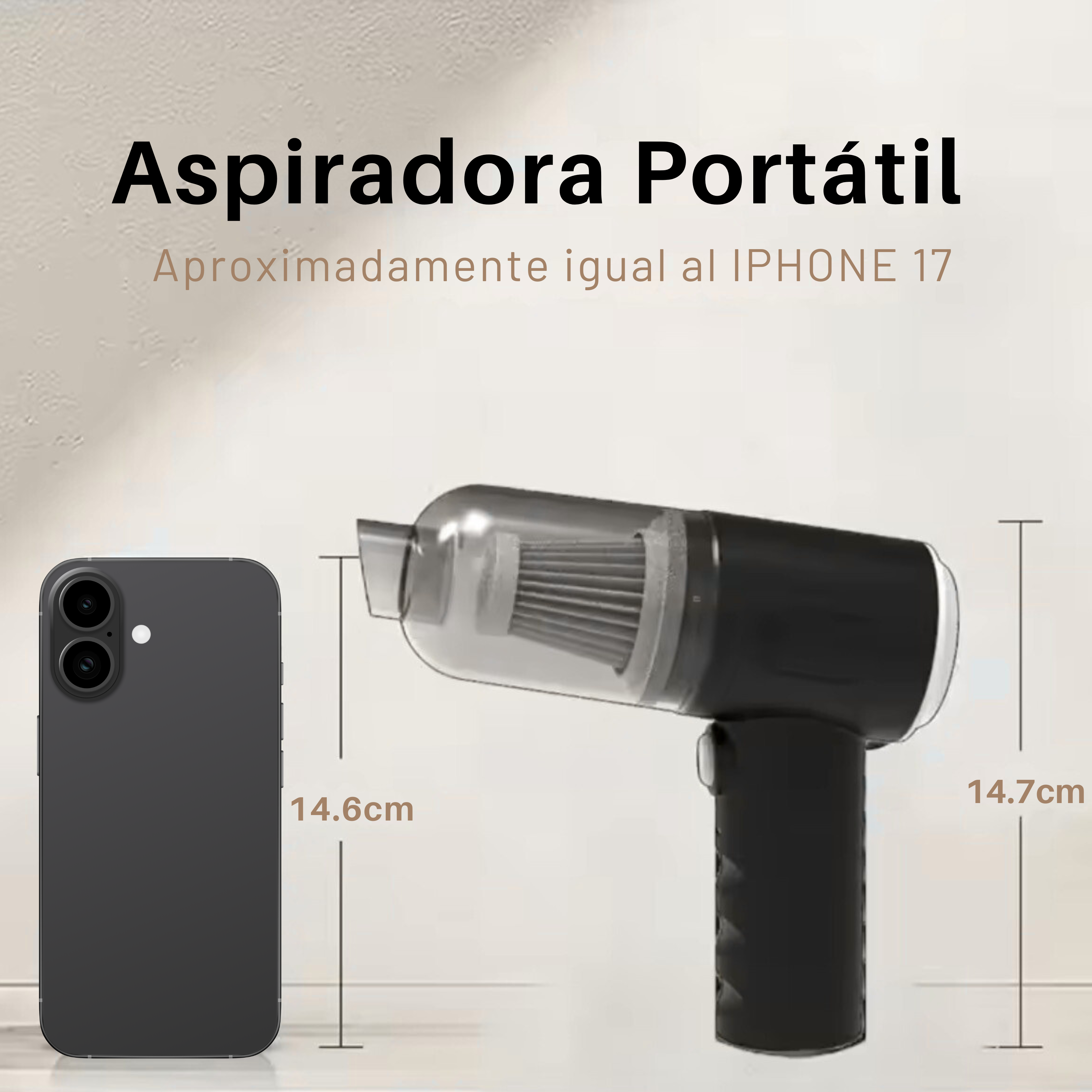 Mini aspiradora portátil adaptable