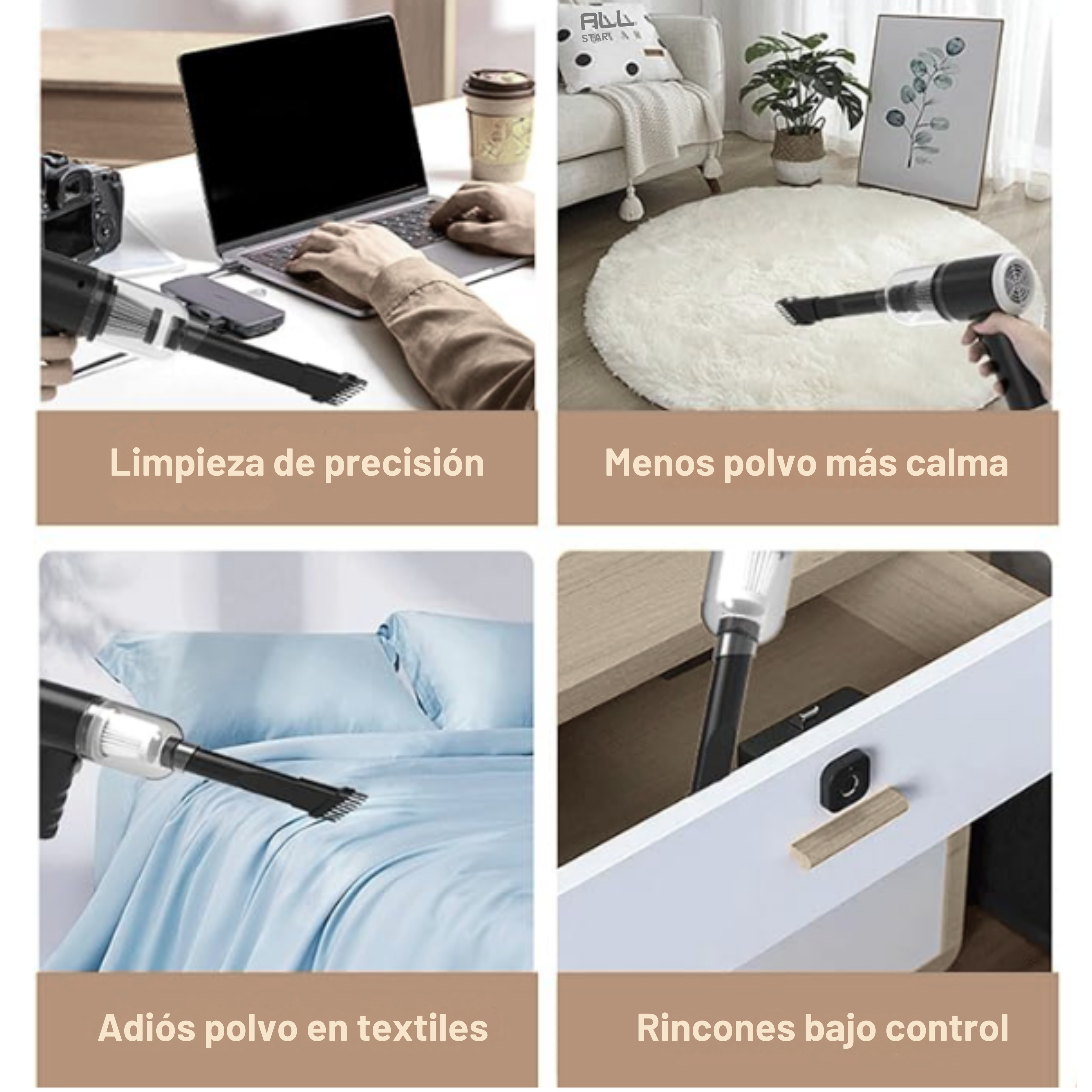 Mini aspiradora portátil adaptable