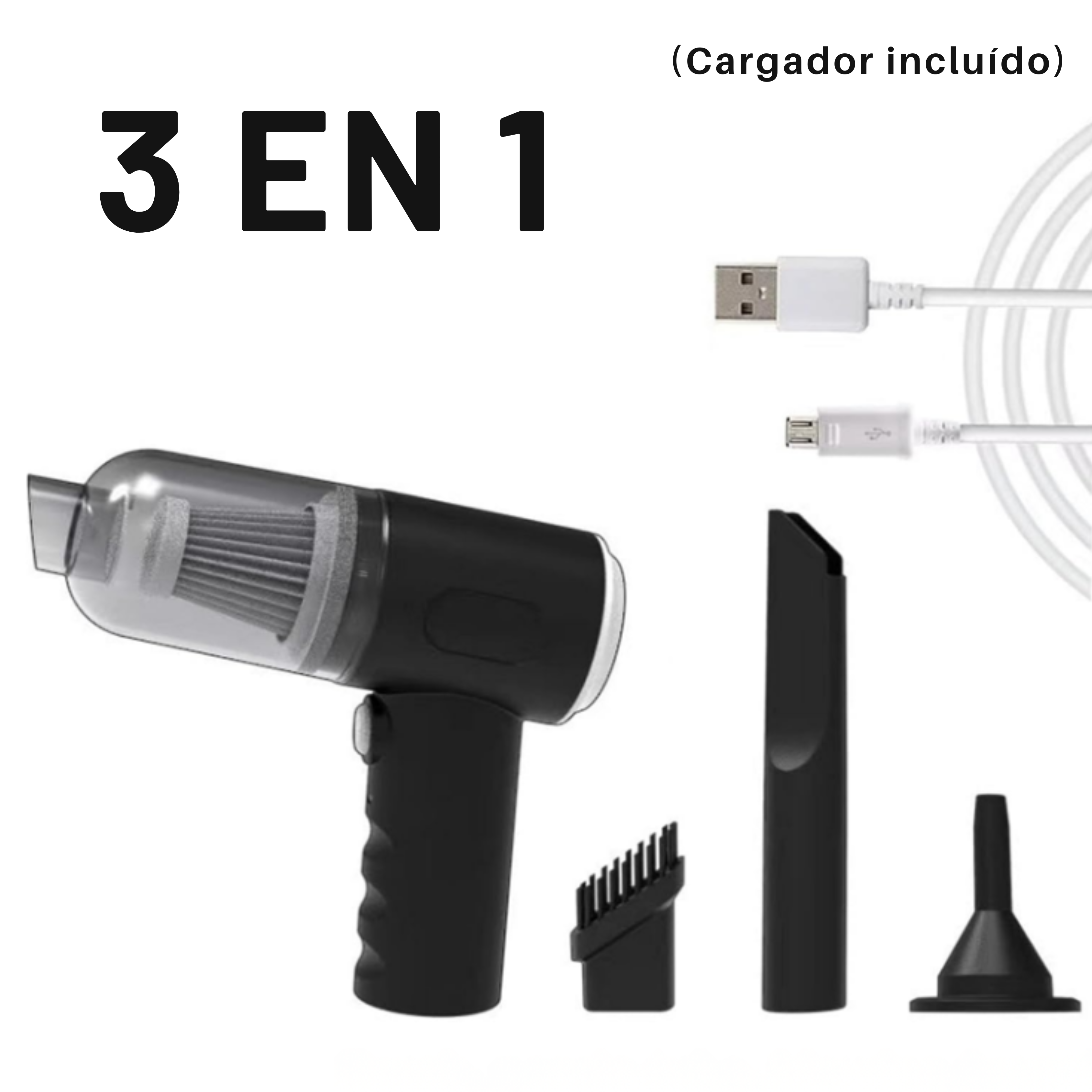 Mini aspiradora portátil adaptable